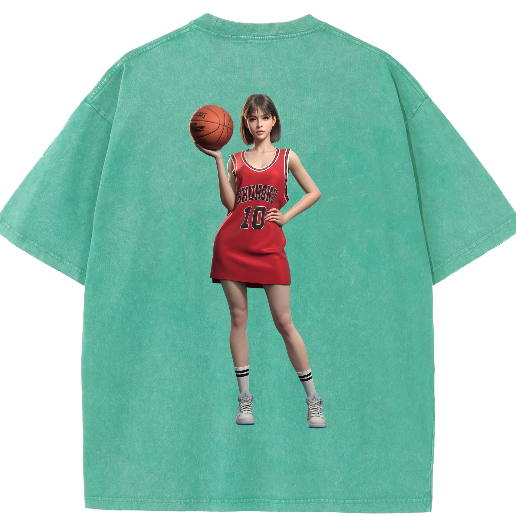 （画像用） SLAM DUNK／スラムダンク 綿100% ヴィンテージ風 半袖Tシャツ（背面プリント）